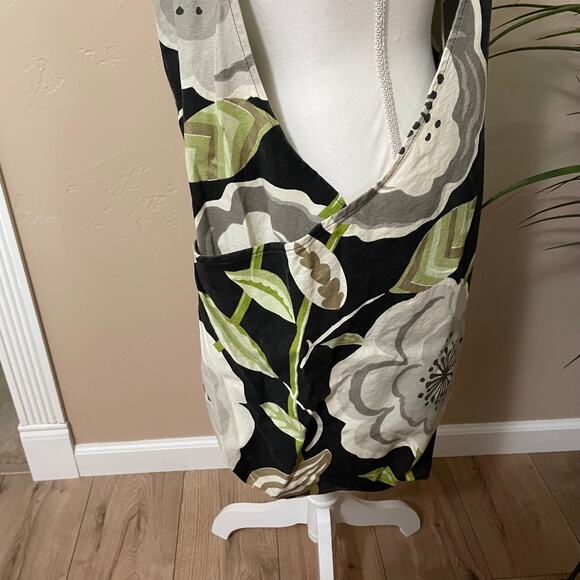 Upcycled Tote Bag Crossbody Floral Lightweight Eco-Friendly Reusable Pockets - Picture 1 of 7